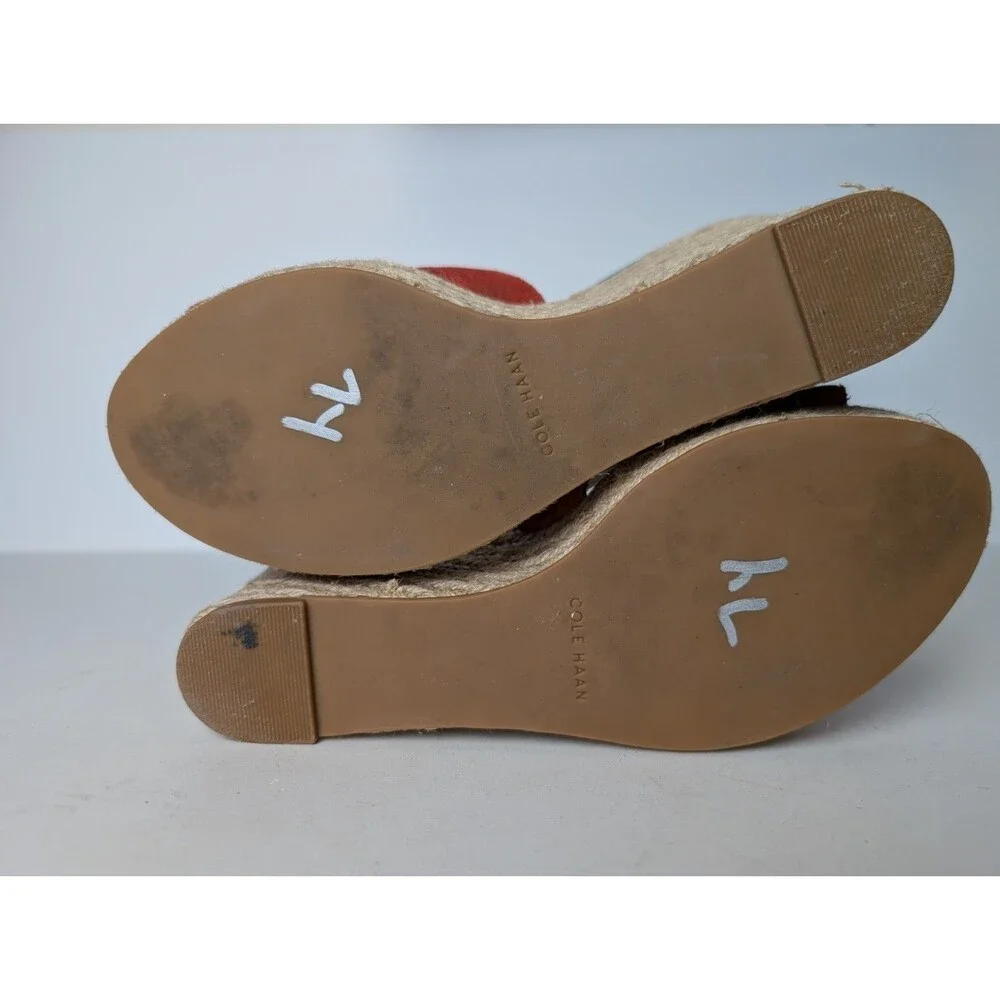 Cole Haan Wedge Heels Giselle Hi Espadrille Multi-Color Sandal Women's 7B